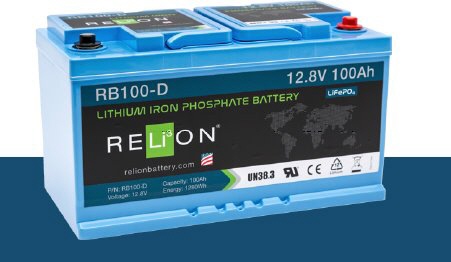 Relion RB100 Lithium-Batterie, 100Ah bei Camping Wagner Campingzubehör
